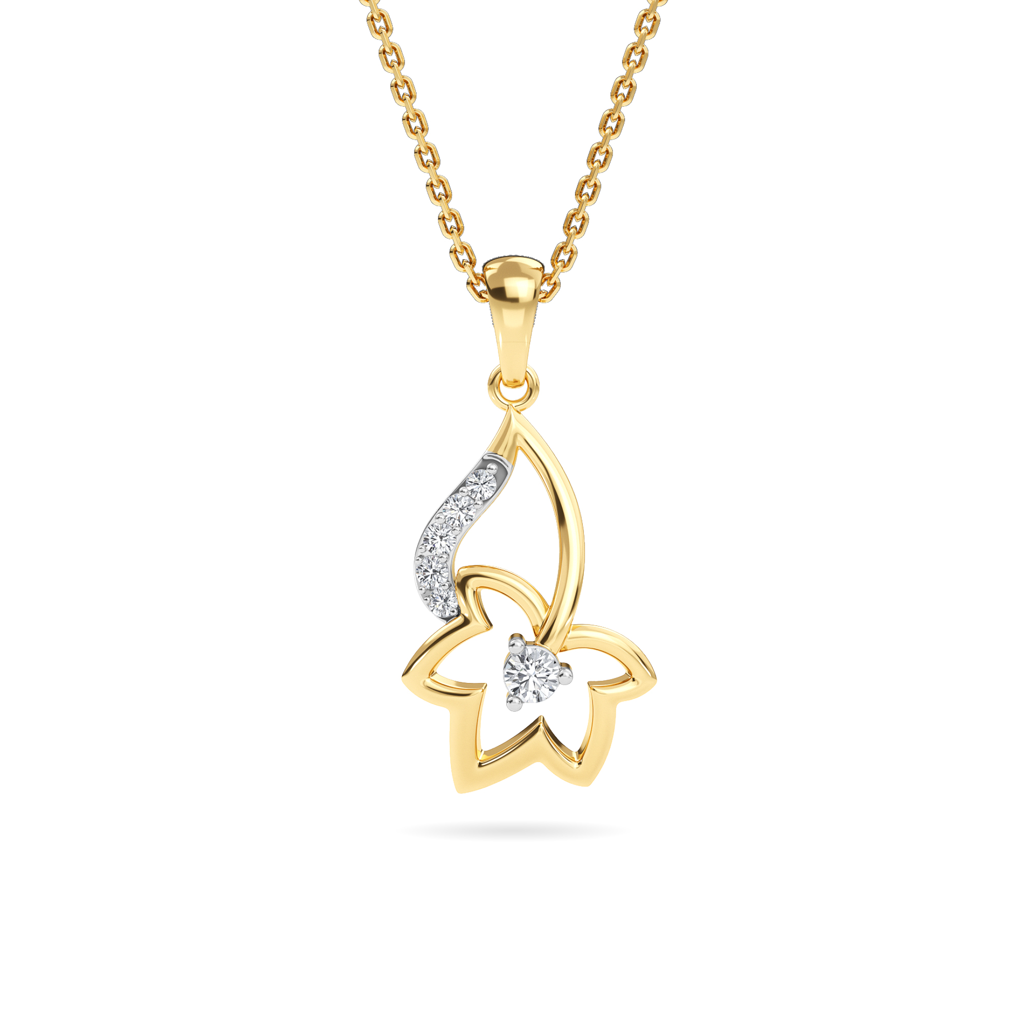 Golden Leaf Pendant Chain