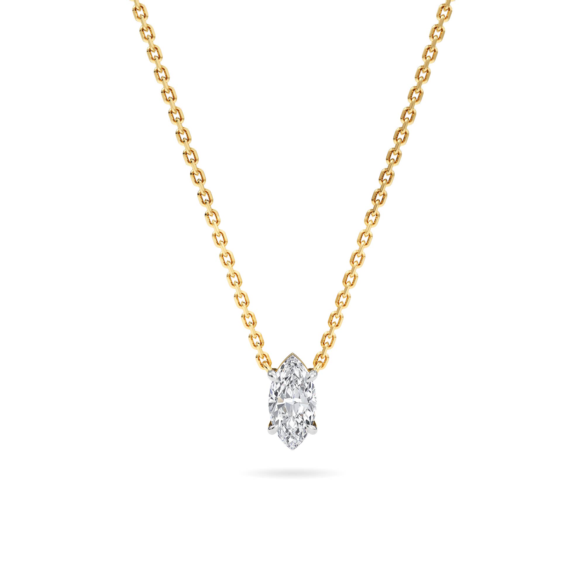 Minimal Marquise Pendant Chain
